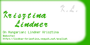 krisztina lindner business card